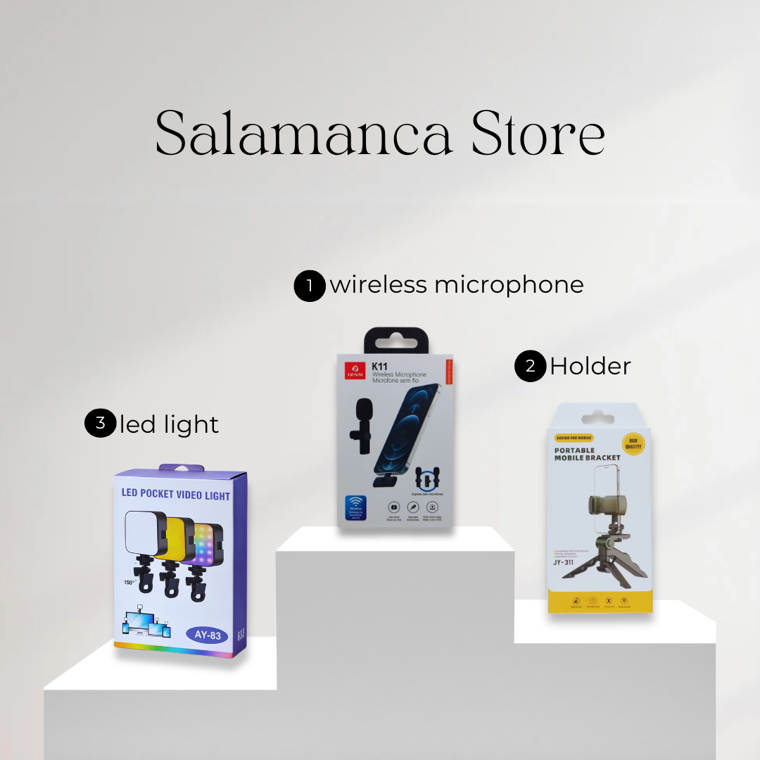 3-PRODUCT (HOLDER-MICROPHONE-LEDLIGHT)